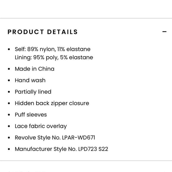 LPA Anita mini dress white lace puff sleeve from Revolve Sz XS NWOT $228 - Picture 4 of 11